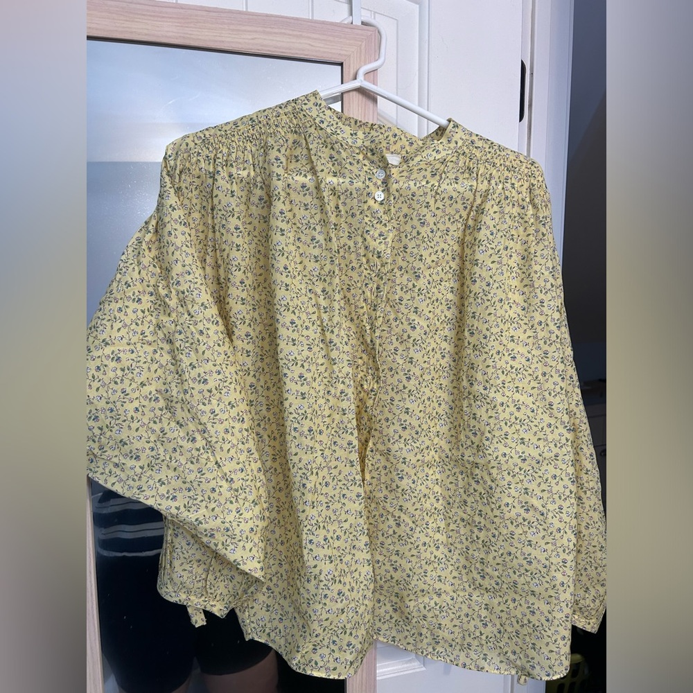 Doen Yellow Floral Blouse